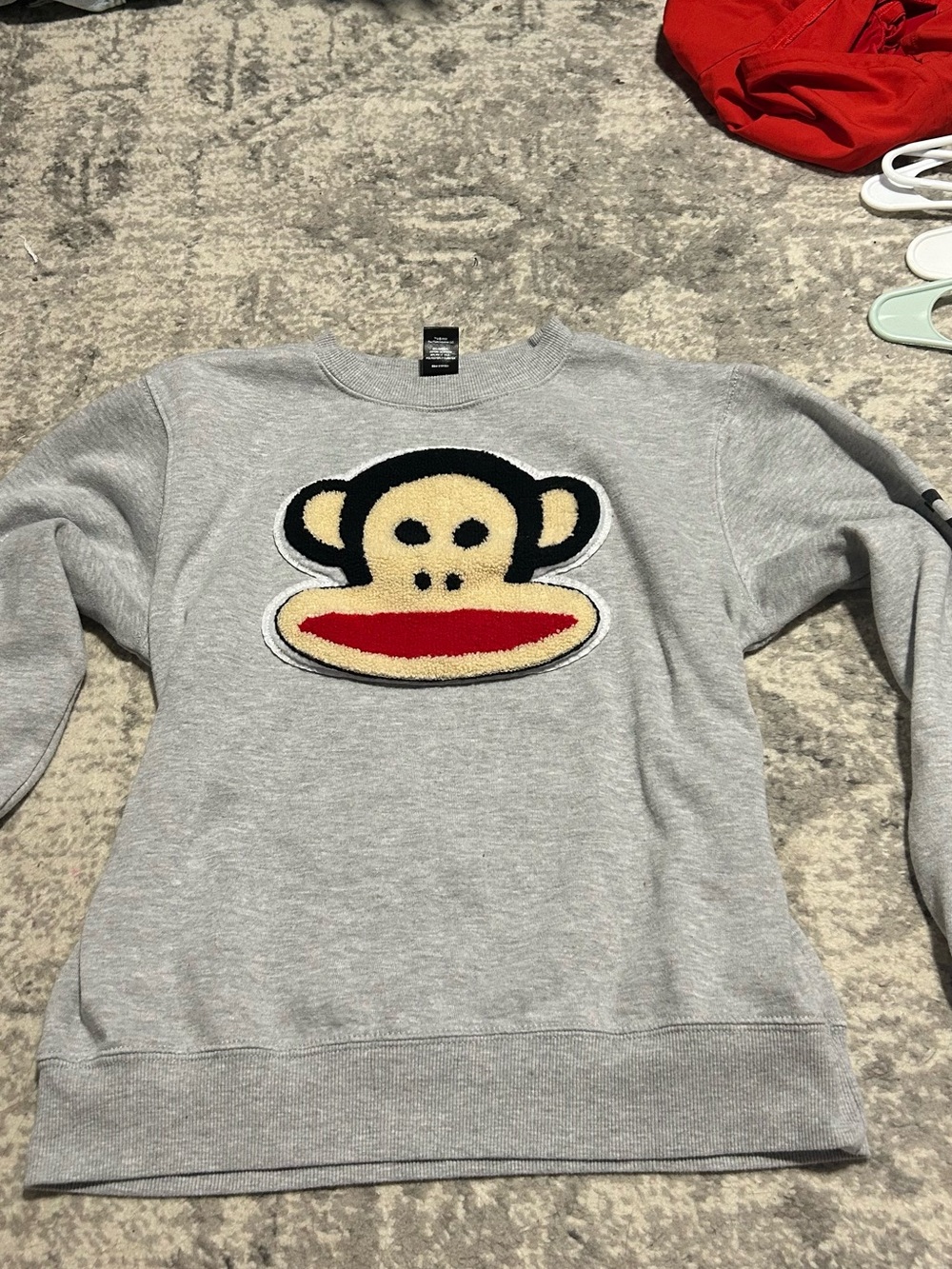 Paul Frank Light Gray Crewneck Sweater with Julius Applique